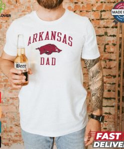 Champion Arkansas Razorbacks Grey Dad Number One Short Sleeve Fashion T Shirt