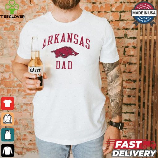 Champion Arkansas Razorbacks Grey Dad Number One Short Sleeve Fashion T Shirt