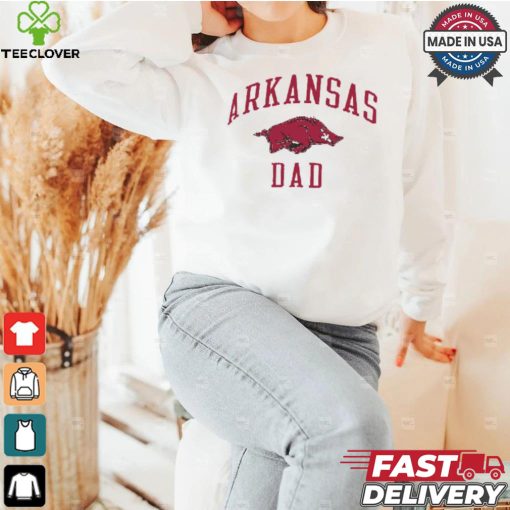 Champion Arkansas Razorbacks Grey Dad Number One Short Sleeve Fashion T Shirt