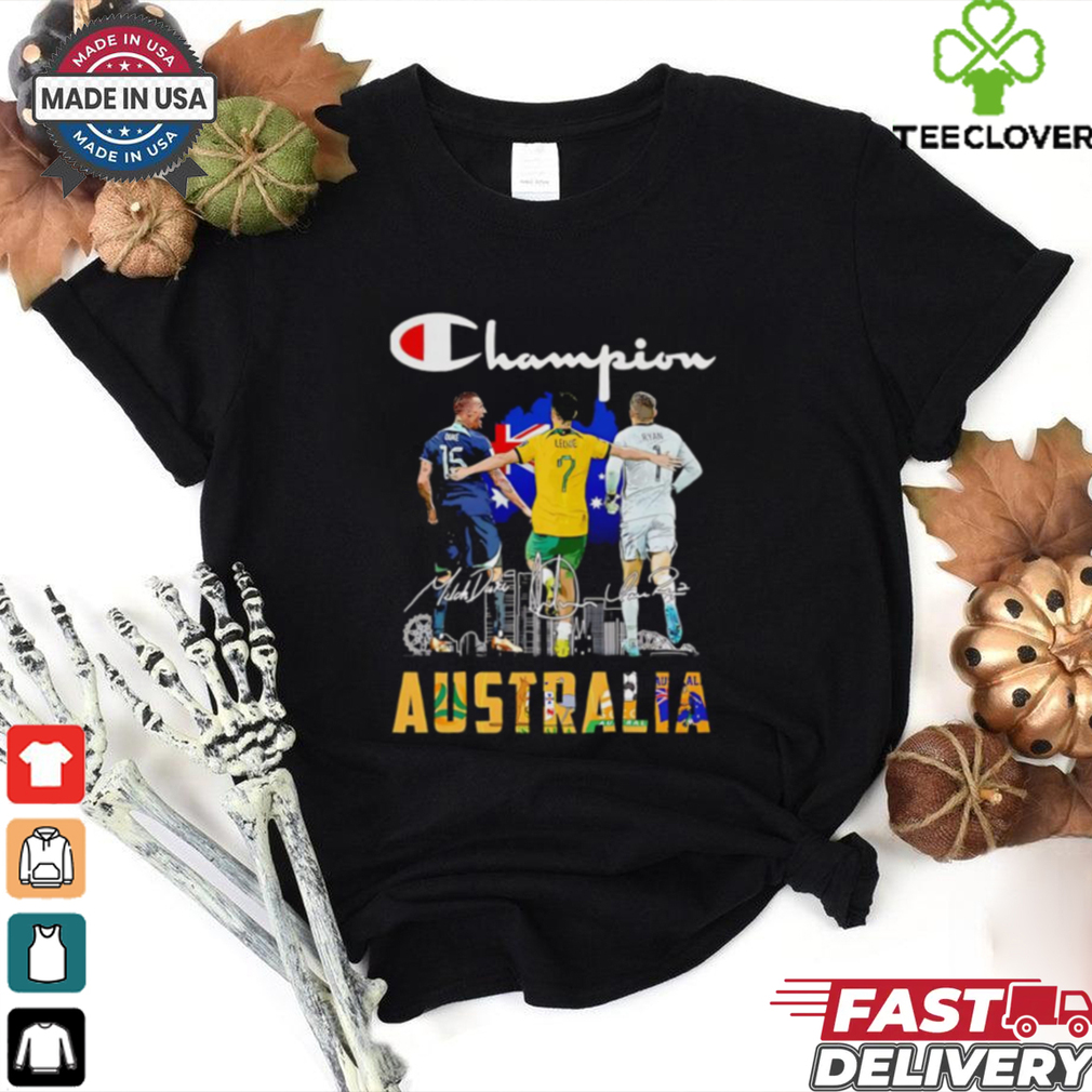 Champion Australia players signatures shirt Champion Australia players signatures shirt