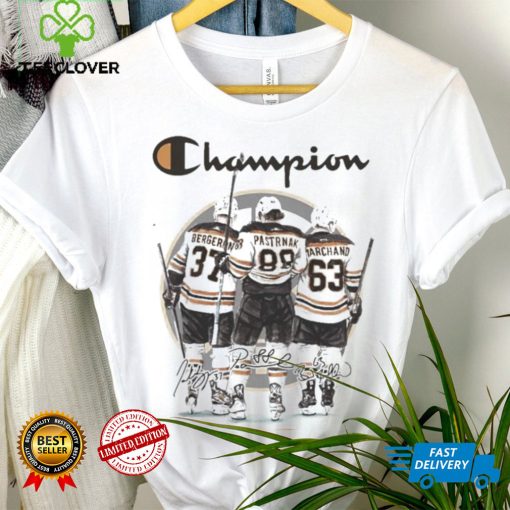 Champion Bergeron Marchand And Pastrnak Boston Hockey Signatures Shirt