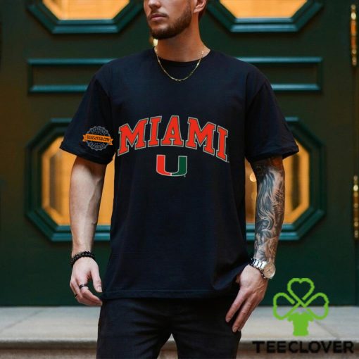 Champion Black Miami Hurricanes Arch Over Logo Shirt