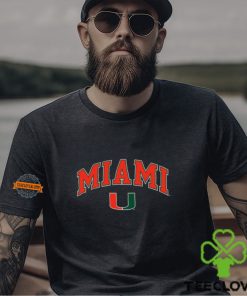 Champion Black Miami Hurricanes Arch Over Logo Shirt