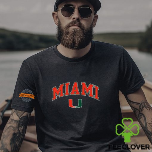 Champion Black Miami Hurricanes Arch Over Logo Shirt