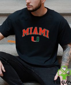 Champion Black Miami Hurricanes Arch Over Logo Shirt
