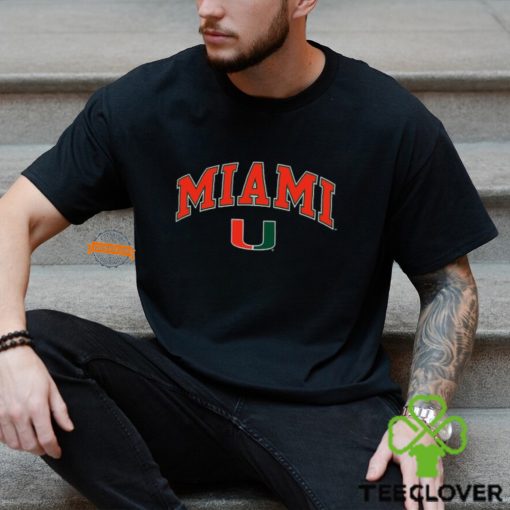 Champion Black Miami Hurricanes Arch Over Logo Shirt