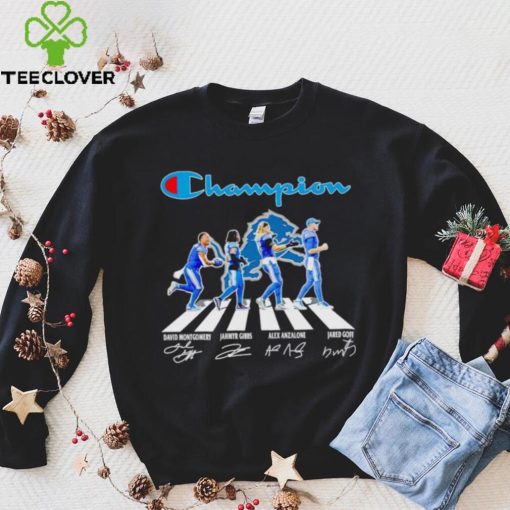 Champion Detroit Lions Abbey Road David Montgomery Jahmyr Gibbs Alex Anzalone signatures hoodie, sweater, longsleeve, shirt v-neck, t-shirt