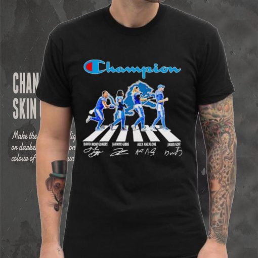 Champion Detroit Lions Abbey Road David Montgomery Jahmyr Gibbs Alex Anzalone signatures hoodie, sweater, longsleeve, shirt v-neck, t-shirt