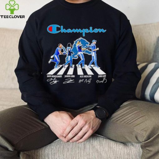 Champion Detroit Lions Abbey Road David Montgomery Jahmyr Gibbs Alex Anzalone signatures hoodie, sweater, longsleeve, shirt v-neck, t-shirt