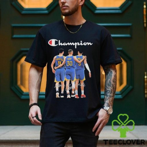 Champion Klay Thompson Stephen Curry And Jordan Poole Golden State Warriors signatures shirt