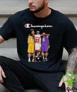 Champion Kobe Bryant, Michael Jordan and Lebron James NBA Legend signatures shirt