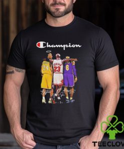 Champion Kobe Bryant, Michael Jordan and Lebron James NBA Legend signatures shirt