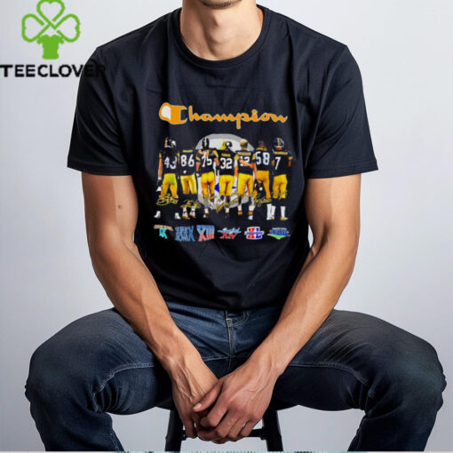 Champion Pittsburgh Steelers player signatures shirt