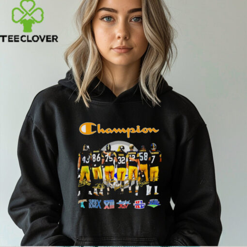 Champion Pittsburgh Steelers player signatures shirt