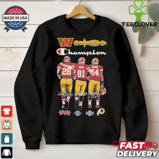 Champion Washington Commanders Legends Player 28,81, 44 Signatures Shirt