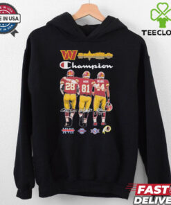 Champion Washington Commanders Legends Player 28,81, 44 Signatures Shirt