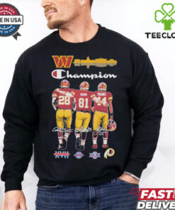 Champion Washington Commanders Legends Player 28,81, 44 Signatures Shirt