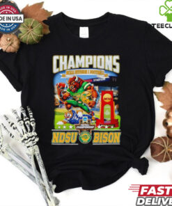 Champions NCAA Division I Football 2025 NDSU Bison mascot shirt