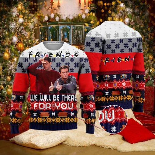 Chandler Bing Joey Tribbiani Friends Knit Ugly Christmas Sweater
