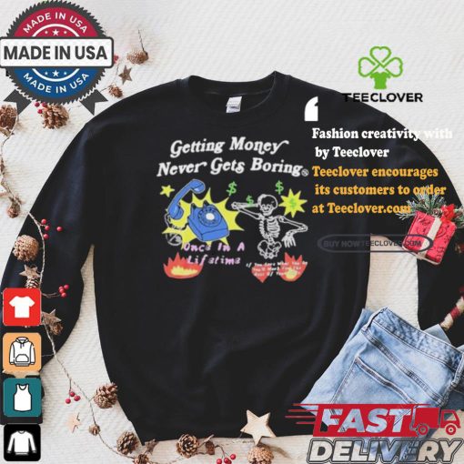 Channing Crowder Wearing Getting Money Never Gets Boring T shirt