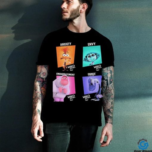 Character Posters Anxiety Envy Embarrassment And Ennui From Inside Out 2 Official Poster Shirt