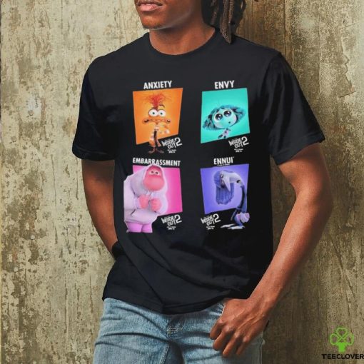 Character Posters Anxiety Envy Embarrassment And Ennui From Inside Out 2 Official Poster Shirt