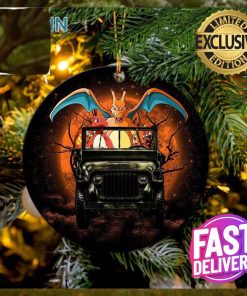 Charizard Charmander Drive Jeep Halloween Moonlight Pokemon Christmas Decorations Ornament