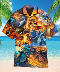 Charizard Ice And Fire Dragon Combat Hawaiian Shirt