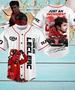 Charles Leclerc Just An Inchident Custom Baseball Jersey