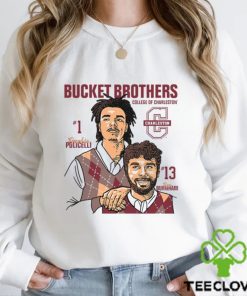 Charleston NCAA Men's Basketball Ben Burnham and Frankie Policelli Bucket Brothers Caricature T Shirt