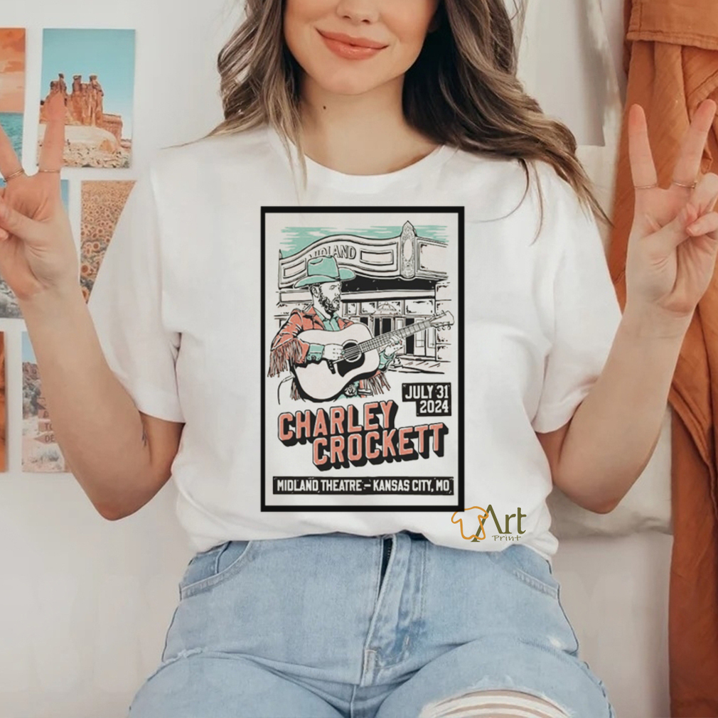 Charley Crockett Tour In Kansas City MO On July 31 2024 Poster shirt Charley Crockett Tour In Kansas City MO On July 31 2024 Poster shirt