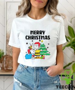 Charlie And Snoopy Merry Christmas Shirt