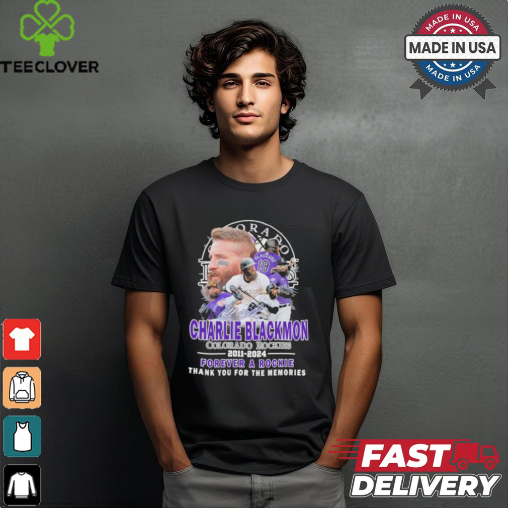 Charlie Blackmon Colorado Rockies 2011 2024 Forever A Rockie Signature Shirt Charlie Blackmon Colorado Rockies 2011 2024 Forever A Rockie Signature Shirt