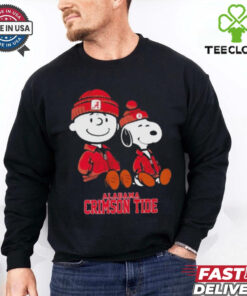 Charlie Brown And Snoopy Alabama Crimson Tider Shirt