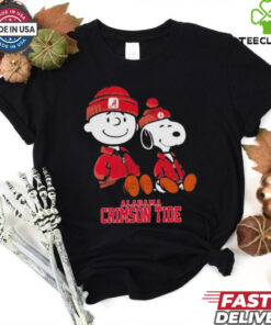 Charlie Brown And Snoopy Alabama Crimson Tider Shirt