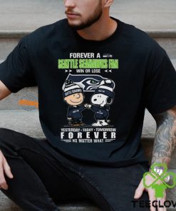 Charlie Brown And Snoopy Forever A Seattle Seahawks Fan Win Or Lose Yesterday Today Tomorrow Forever no Matter What Shirt