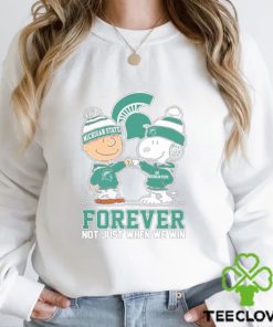 Charlie Brown And Snoopy Michigan State Spartans Forever Not Just When We Win Shirt