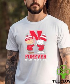 Charlie Brown And Snoopy Nebraska Cornhuskers Forever Not Just When We Win Shirt