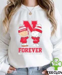 Charlie Brown And Snoopy Nebraska Cornhuskers Forever Not Just When We Win Shirt