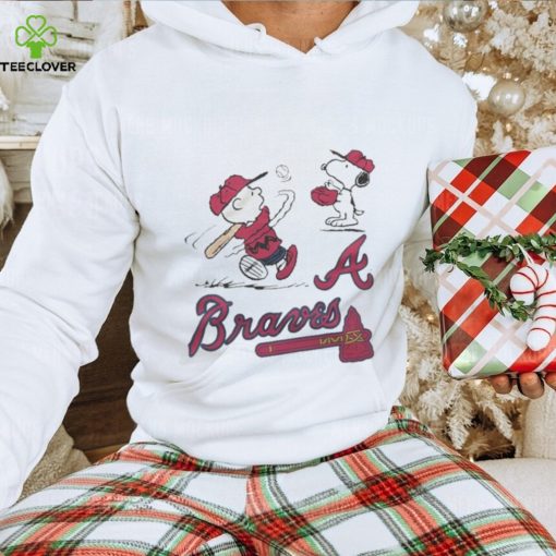 Charlie Brown And Snoopy Playing Baseball Atlanta Braves Mlb 2023 T shirt