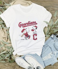 Charlie Brown And Snoopy Playing Baseball Cleveland Guardians MLB 2023 Shirt