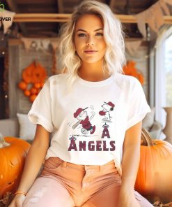 Charlie Brown And Snoopy Playing Baseball Los Angeles Angels MLB 2023 Shirt