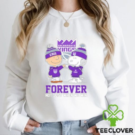 Charlie Brown And Snoopy Sacramento Kings Forever Not Just When We Win Shirt