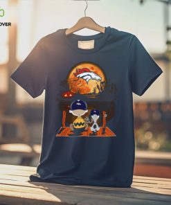 Charlie Brown And Snoopy Watching Denver Broncos Halloween T Shirt