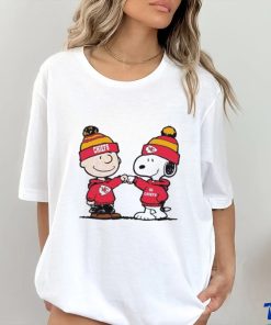 Charlie Brown And Snoopy Wear Kansas City Chiefs Shirt