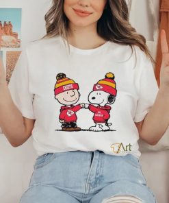 Charlie Brown And Snoopy Wear Kansas City Chiefs Shirt