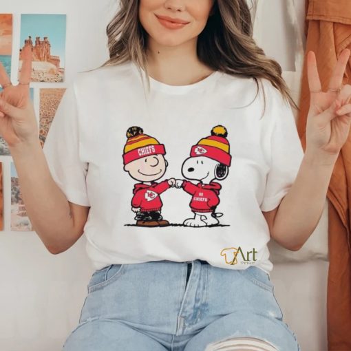 Charlie Brown And Snoopy Wear Kansas City Chiefs Shirt