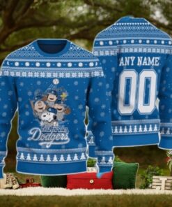 Charlie Brown Peanuts Customizable LA Dodgers Ugly Sweater