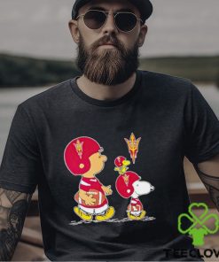 Charlie Brown Snoopy And Woodstock Arizona State Sun Devils Football shirt