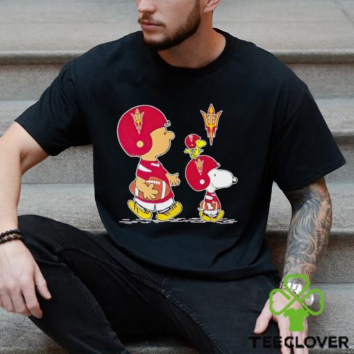 Charlie Brown Snoopy And Woodstock Arizona State Sun Devils Football shirt